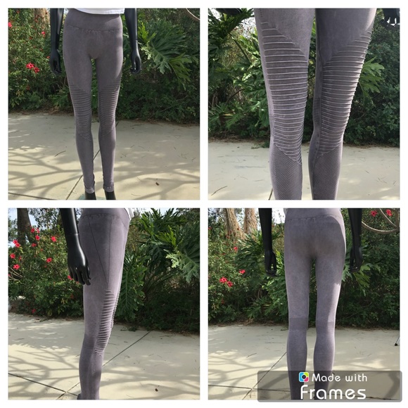 Nikibiki Moto Leggings In Vintage Shark Gray Color - Picture 7 of 8
